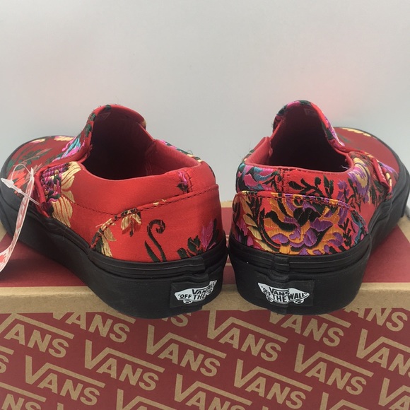 Vans Classic Slip-On Festival Satin Red/Black - Picture 10 of 16